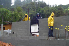 And slowly the walls rise.