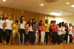 The teens gave a performance at the end of the 2-day retreat to show parents and friends what they had been doing.