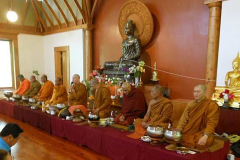 The Sangha gathered from around Wellington. Cambodia Burmese Laos Thai Kiwi Sri Lankan Malaysian - and the lay group was even more diverse.