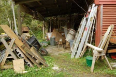 One of the messier parts of the area around the workshop and under the library. The working bee on Oct. 14th will fix this.
