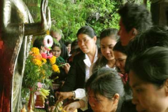 The monastery Buddhas along with many that friends brought get blessed many times over.