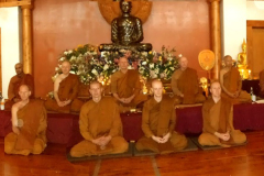 The Sangha – visiting and resident.