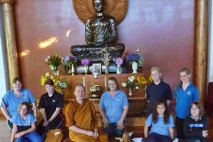 A small contingent of the Taita Girl Guides visiting the monastery.