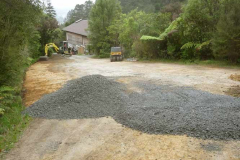 The carpark is almost graded and ready for basecourse.