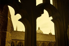 The superb cloister at New College Oxford where the venerables attended evensong in the adjacent chapel.