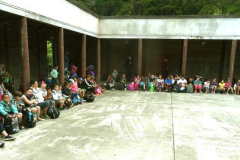 About 70 students from Koranui school came to visit the monastery. Lots of questions and interest in the place and our life.