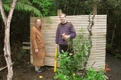 The Chao Khun kuti privacy screen almost finished.