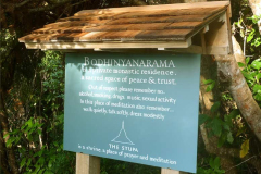 The finished sign at the top of the car park.