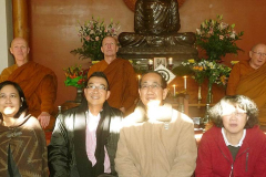 The end of Vesak. Another solar blessing if a bit bleachy. The Thai Ambassador and his wife [left] with the Malaysian High Commissioner and her husband.