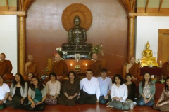 The Thai ambassador (center) with his wife and son joined by other friends.