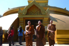 Out front of Ajahn Chahs stupa at Wat Pah Pong.