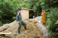 Drainage and electrical have been trenched. We are waiting for the digger to fill in and level the site.