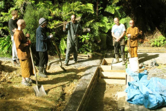 The back of the sala - a widened moat to provide resident access to the back kutis. A union meeting to negotiate tea terms.