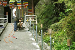 The new handrail taking shape.