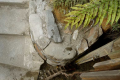Considering the inflexible nature of stone Simon has produced a beautiful curve at the bottom of the stairs.