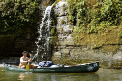 Ajahn Kusalo passes one of many waterfalls.