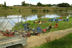 Our pick-up point at Aramoho where we can spread out our life on a freshly cut lawn.