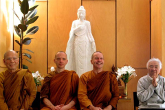The Sangha shares a happy visit from Khun Tho. She has been a devoted supporter since the monastery began.