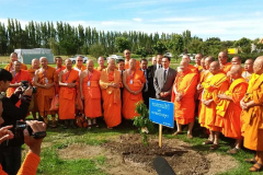 A tree planting ceremony.