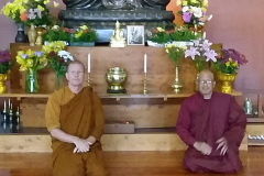 Bhante Silananda the second monk at Bhavana Society in W. Virginia joined us for lunch and a tour of the monastery.