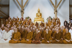 The full crew at Amaravati for the 2017 sangha gathering.