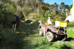 Some initial clearing at the stupa ready for the road realignment.