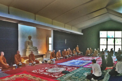 The new hall at Abhayagiri.