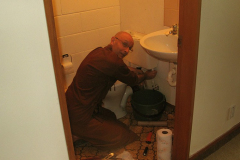 Ajahn Narado - a monk of many talents. Is this the 6th attempt at fixing this? Dedication and determination!