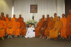 Monks from all around New Zealand gathered to offer blessing on the 100th day anniversary of King Bhumibol.