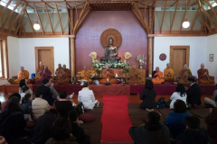 The Sangha chants blessings.