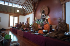 The assembled Sangha - 13 monks from local Wellington temples. Sadhu!