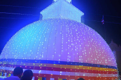 A night-time stupa.