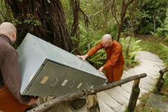 The transition of getting admin activity moved from the bhikkhu vihara to the main office continues.