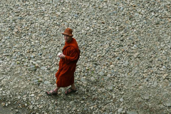 Kaitoke. Ajahn Narado down by the riverside.