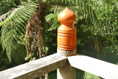 One of the knobs around the monastery sala. Rebuilt and repainted.