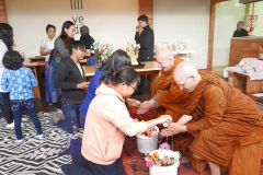 Ajahns Kusalo and Cunda in Palmerston North to celebrate Songkran.