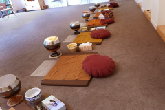 Alms bowls. There was a week when we had to form a double line to fit 8 monks..