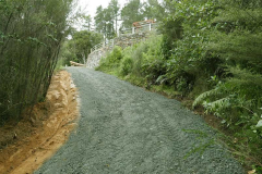 The main road up to the stupa has had a long overdue tidy up. Regraded and drained - let it rain!
