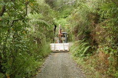 At 1.2 tonne it is a slow journey up the hill from the carpark to the stupa.