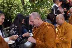 Monks on rice pindapat.