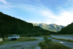 Sth. Is.: The sun is setting and the camp is being prepared.