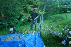 Joe giving the mulcher a workout.