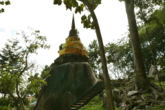 A small stupa at the rear of one of the monasteries in Chiang Rai.