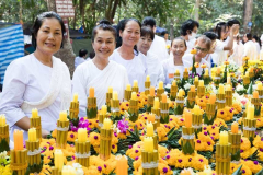 Some of the ladies who prepared the many thousands of flowers.