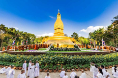 The focus was in and around the stupa.