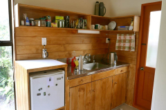 The new kitchen upstairs in the bhikkhu vihara.