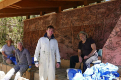 The Buddha rupa pavilion is slowly taking shape. We have a good work crew and things are well on track.