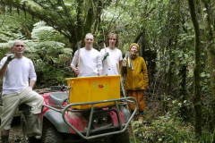 Ready for work on the new Hermitage kuti track. Ajs Naen & Joe are just up the trail a bit.