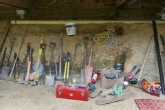 Track forming tools in the vihara basement.