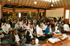 Stupa dedication: the gathering gathers.